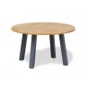 Disk Round Teak Outdoor Table with Aluminium Legs – 1.3m
