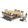 Cornwall 8 Seater Rectangular 1.8m Table with Café Side & Armchairs