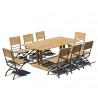Cornwall 8 Seater Rectangular 1.8m Table with Café Chairs