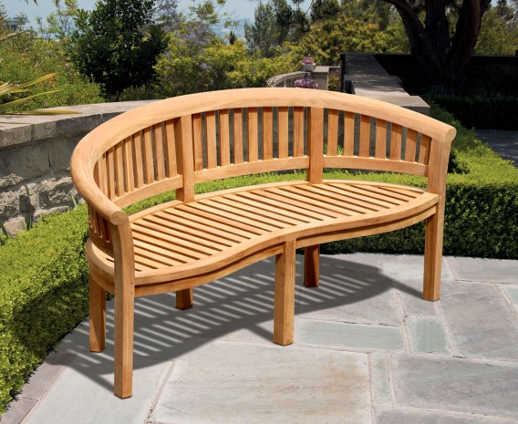 Wimbledon Teak Banana Bench