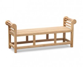 Lutyens-Style Teak Backless Garden Bench - 1.65m