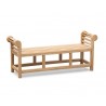 Lutyens-Style Teak Backless Garden Bench - 1.65m