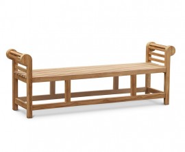 Lutyens-Style Teak Backless Bench - 1.95m