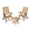 Tewkesbury Garden Reclining Chairs Set with Footrest