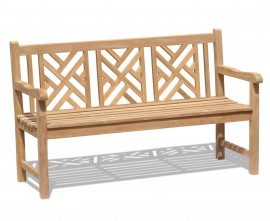 Chartwell Teak 3 Seater Garden Bench - 1.5m