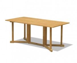 Byron Teak Drop Leaf Outdoor Dining Table - 1.8m