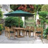 Oxburgh Bijou 6 Seater Single Leaf Extending Table 1.2-1.8m with Sussex Stacking Armchairs