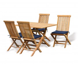 Teak Folding Table & Chairs Set