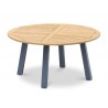 Diskus Round Teak Outdoor Table with Steel Legs - 1.5m