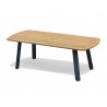 Diskus Teak Oval Garden Dining Table with Steel Legs - 2.2m