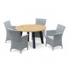 Diskus Round Garden Dining Set with Woven Chairs