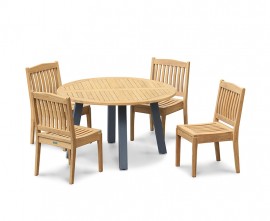 Diskus 1.3m Garden Dining Set with Winchester Stacking Chairs