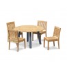 Diskus 1.3m Garden Dining Set with Winchester Stacking Chairs