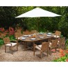 Winchester 8 Seater Teak 2.6m Oval Table with Antibes Armchairs