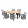 Diskus Garden Table with Verona Woven Armchairs