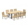 Diskus 2.2m Oval Table with 8 Winchester Stacking Chairs