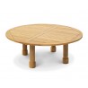 Orion Teak Round Garden Dining Table, Round Leg - 2m