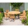Diskus 6 Seater Teak & Metal 1.5m Dining Set with Winchester Chairs