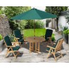 Berwick 1.2m Octagonal Gateleg Table and 4 Cannes Reclining Chairs Set