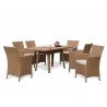 Verona Woven Garden Dining Set - Honey Wicker