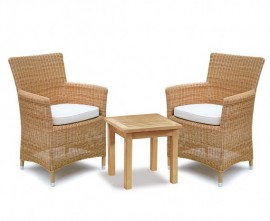 Verona 2 Seater Rattan Set, Loom Weave