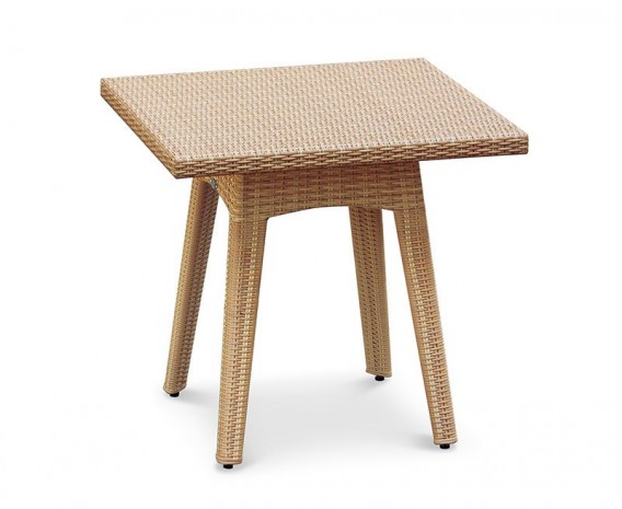Verona Square Woven Garden Table - Java Brown