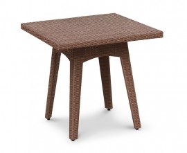 Verona Square Woven Garden Table - Java Brown