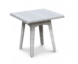 Verona Rattan Garden Table - Grey Marble