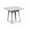 Verona Rattan Garden Table - Grey Marble