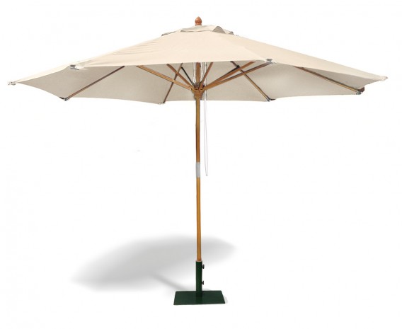 Octagonal Wooden Garden Parasol - 3.5m