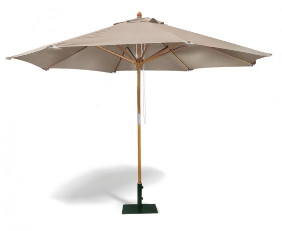 Octagonal Wooden Garden Parasol - 3.5m