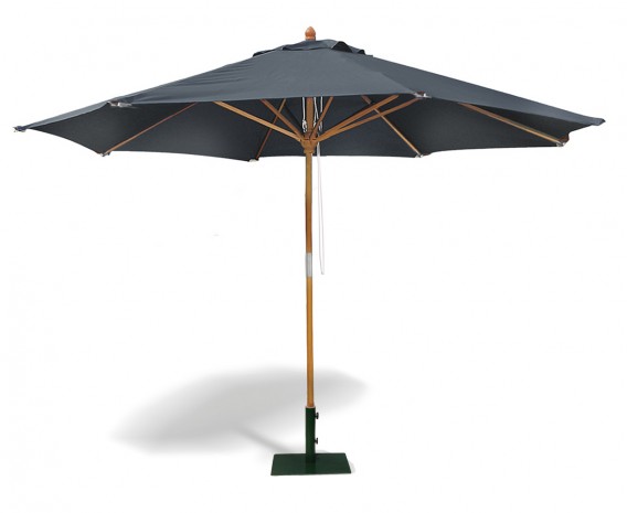 Octagonal Wooden Garden Parasol - 3.5m