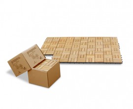 Click-together Decking Tiles - Mosaic Basket Pattern