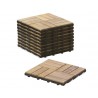 Interlocking Wooden Patio Tiles - Mosaic Square Basket Pattern