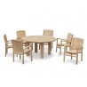 Orion 6 Seater Round 1.5m Garden Table with Cannes Stacking Armchairs