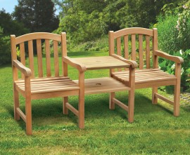 Gloucester Vista Teak Garden Companion Seat