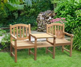 Kennington Vista Teak Garden Companion Seat