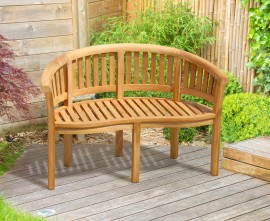 Wimbledon Bijou Banana Bench - 1.2m