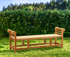 Lutyens-Style Teak Backless Bench - 1.95m