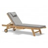 Reclining Sun Lounger - Grey Cushion