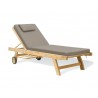 Reclining Sun Lounger - Taupe Cushion