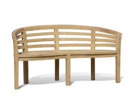 Bloomsbury Teak Curved Garden Bench