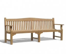 Runnymede Large Teak Memorial Bench - 2.4m