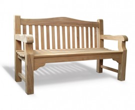 St. James Teak Traditional Park Bench - 1.5m