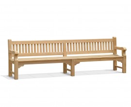 Promenade 6-8 Seater Teak Garden Bench - 3m