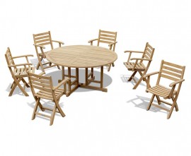 Berwick 1.5m Dining Set with 6 Lymington Armchairs