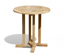 Sissinghurst Teak Round Garden Dining Table - 70cm