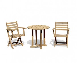 Sissinghurst 0.8m Bijou Dining Set with 2 Lymington Chairs