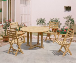 Sissinghurst 1.2 Dining Set with 4 Lymington Chairs