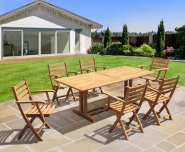 Cornwall 2m Dining Set with 6 Lymington Chairs